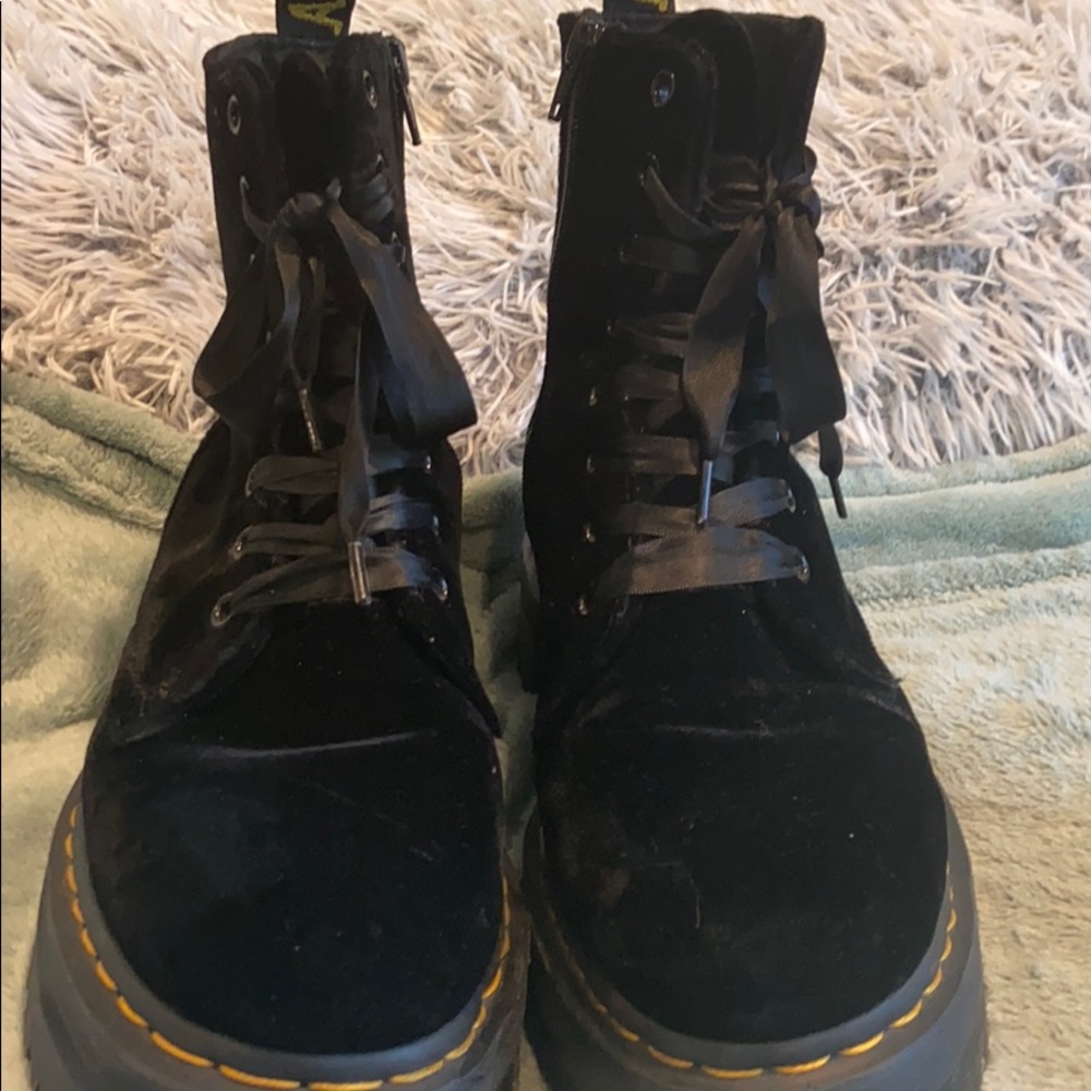 Jadon Velvet platform doc martens
